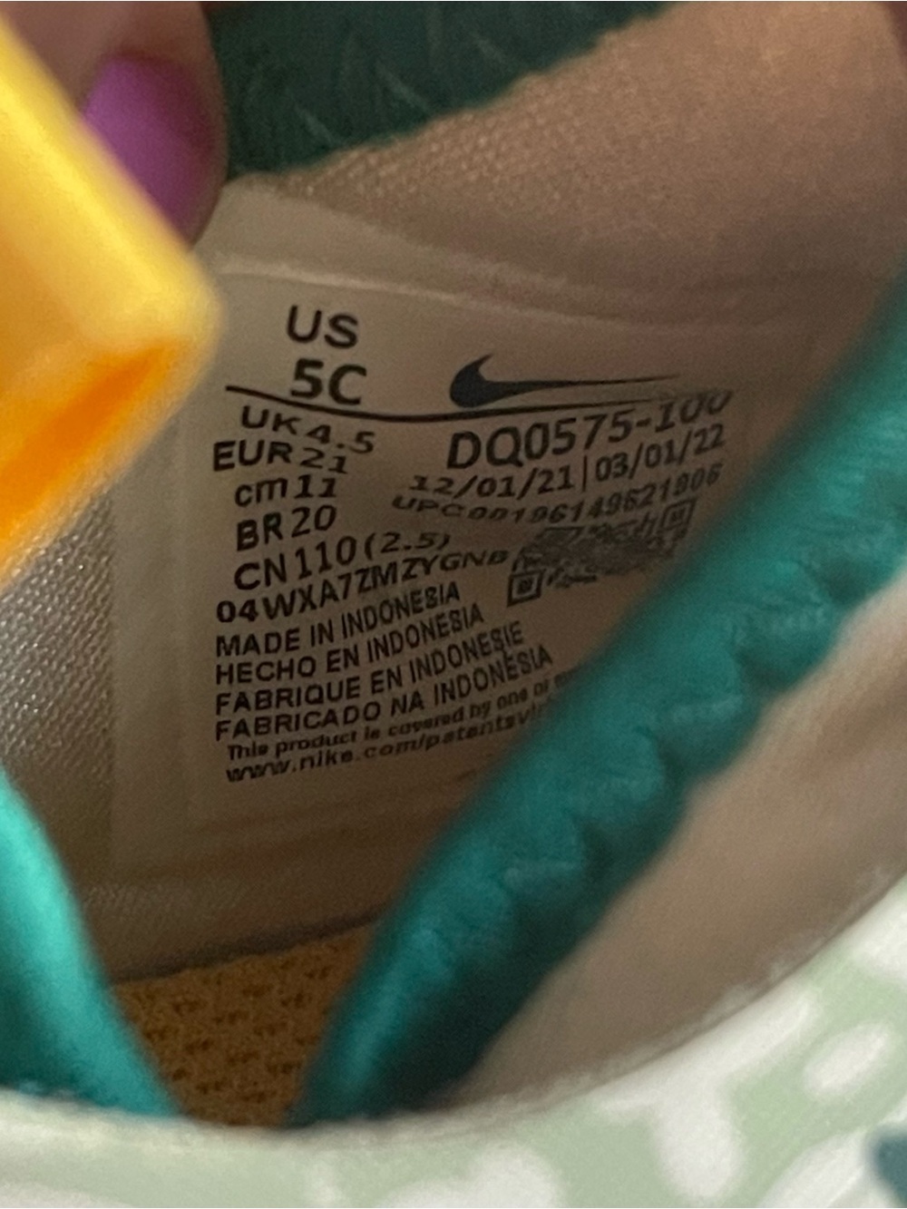 Nike Toddler Size 5 Flex Runner2 Lil Td Rabbit And Mushroom Shoes - Picture 7 of 7